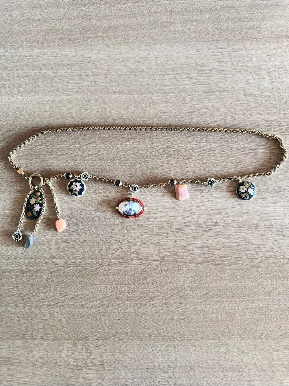 Zara Gold Tone Belt with Resin Charms - Picture 3 of 9